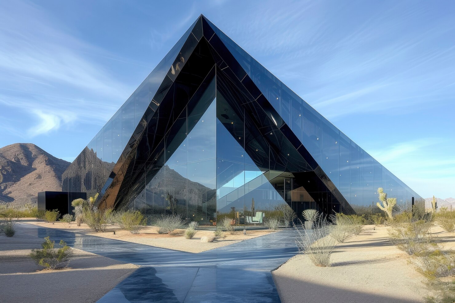 edificio futurista mezcla perfectamente paisaje desierto 23 2151248366
