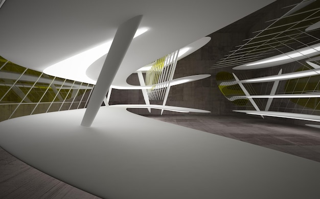 rendering building with white ceiling white structure with green roof 689904 137433